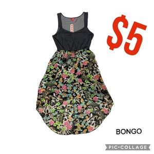 $5 ITEM-NWT juniors bongo mix media hi -low floral dress size large